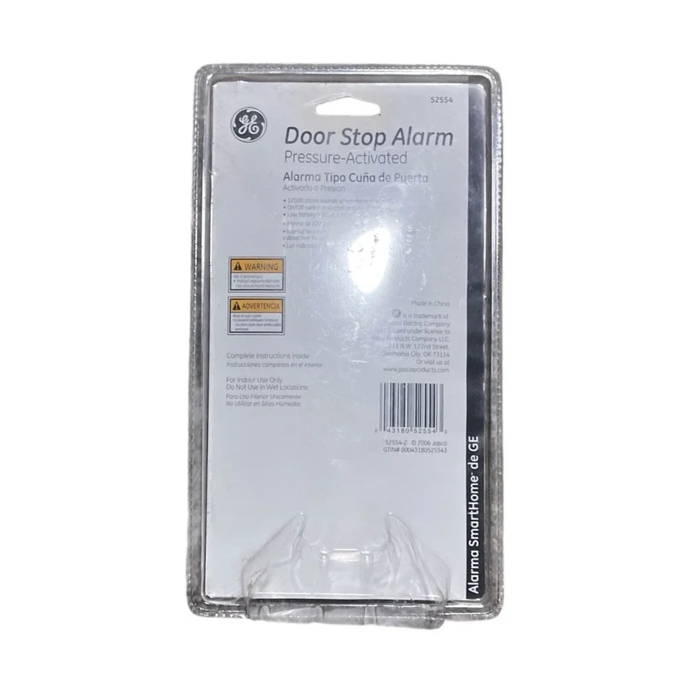 GE‎ Smarthome Door Stop Alarm 120 Decibel Pressure Activated New